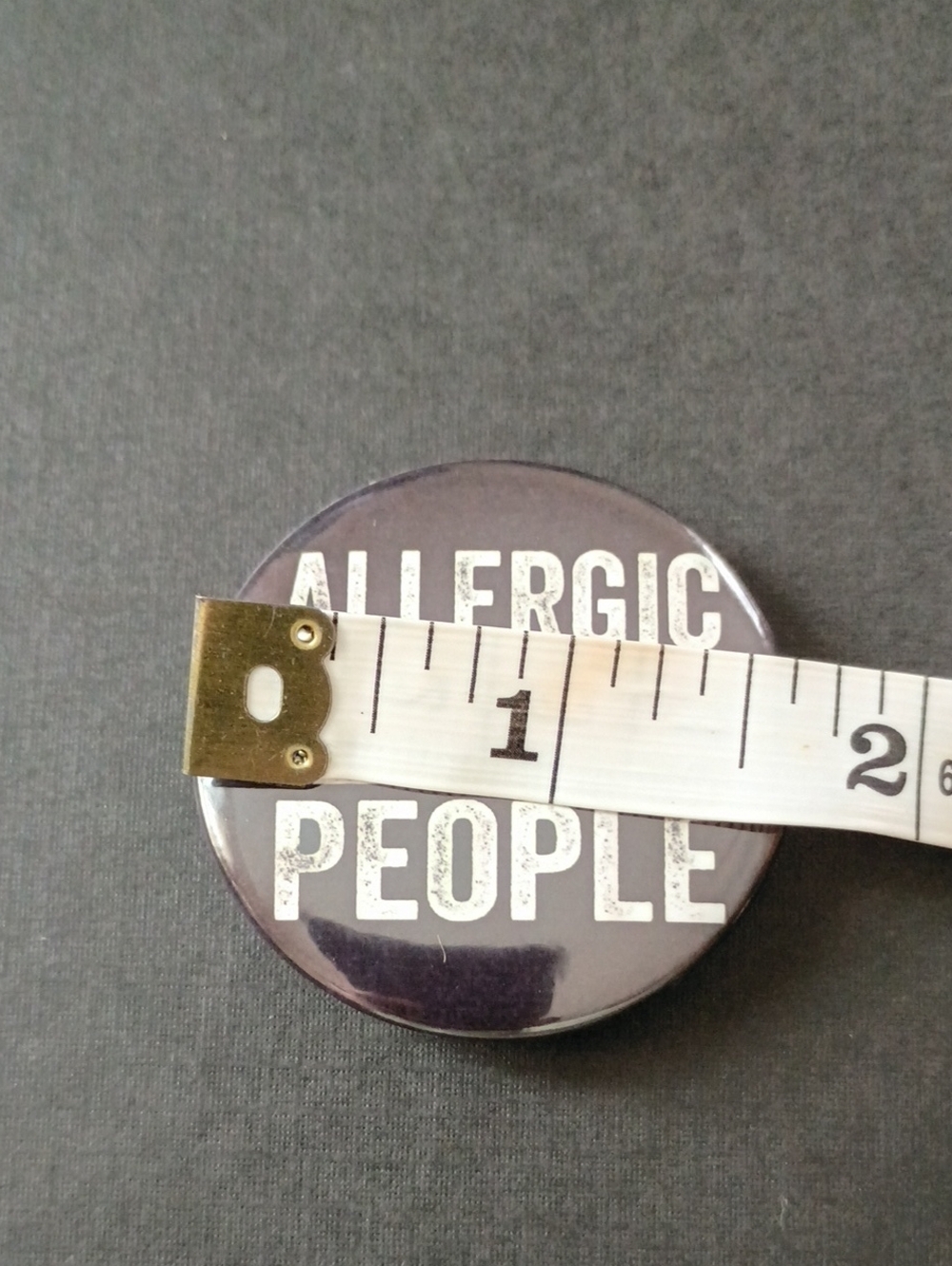 Allergic to Stupid People Button Pin Funny Sarcastic Novelty Badge Black White - Picture 5 of 5